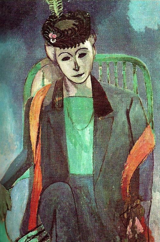 Henri Matisse portratt av madame matisse